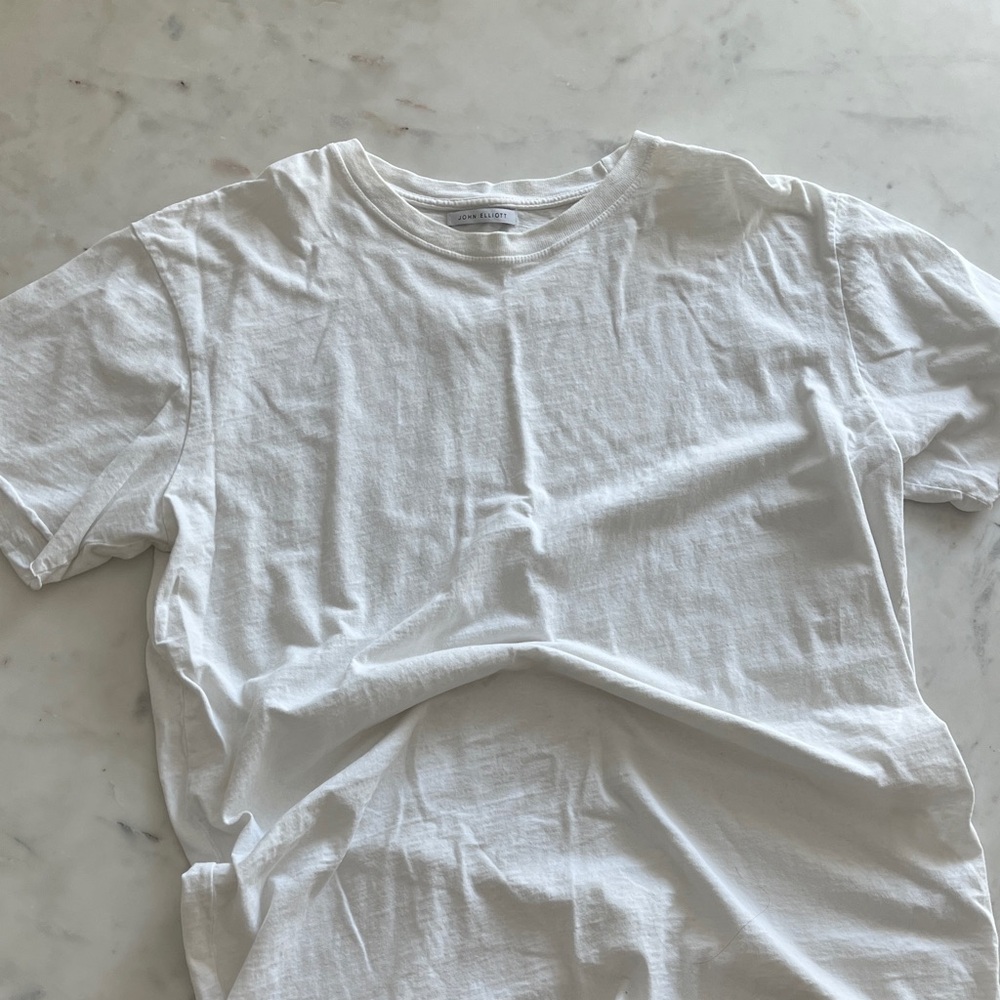 John Elliott Crisp White Short Sleeve Tee